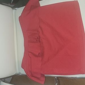 Candies Red Peplum Skirt.